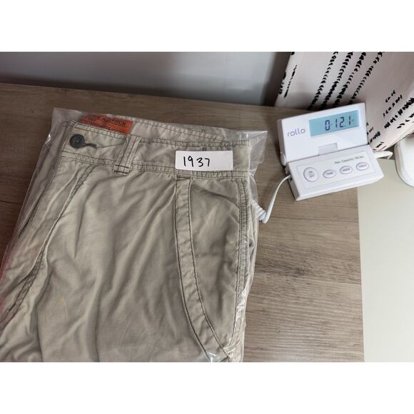 VTG Y2K Abercrombie & Fitch Mens Baggy Cargo Shorts S Beige Military Utility - Picture 16 of 16